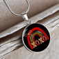 Girlfriend Gift XOXO Rainbow Circle Necklace Stainless Steel or 18k Gold 18-22-Express Your Love Gifts