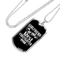Girlfriend Of Best Firefighter Gift Stainless Steel or 18k Gold Dog Tag 24" Chain-Express Your Love Gifts
