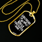 Girlfriend Of Best Firefighter Gift Stainless Steel or 18k Gold Dog Tag 24" Chain-Express Your Love Gifts