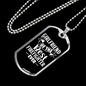 Girlfriend Of Best Firefighter Gift Stainless Steel or 18k Gold Dog Tag 24" Chain-Express Your Love Gifts