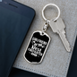 Girlfriend Of Best Firefighter Keychain Stainless Steel or 18k Gold Dog Tag Keyring-Express Your Love Gifts