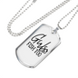 Girls Fish Too Fishing Necklace Stainless Steel or 18k Gold Dog Tag 24" Chain-Express Your Love Gifts
