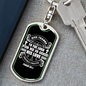 Give Thanks For He Is Good Psalm 107:1 Keychain Stainless Steel or 18k Gold Dog Tag Keyring-Express Your Love Gifts