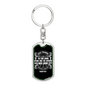 Give Thanks For He Is Good Psalm 107:1 Keychain Stainless Steel or 18k Gold Dog Tag Keyring-Express Your Love Gifts