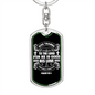 Give Thanks For He Is Good Psalm 107:1 Keychain Stainless Steel or 18k Gold Dog Tag Keyring-Express Your Love Gifts