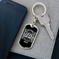 Give Thanks For He Is Good Psalm 107:1 Keychain Stainless Steel or 18k Gold Dog Tag Keyring-Express Your Love Gifts