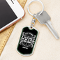 Give Thanks For He Is Good Psalm 107:1 Keychain Stainless Steel or 18k Gold Dog Tag Keyring-Express Your Love Gifts