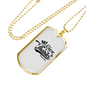 Give Thanks Psalm 105:1 Necklace Stainless Steel or 18k Gold Dog Tag 24" Chain-Express Your Love Gifts