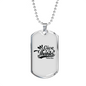 Give Thanks Psalm 105:1 Necklace Stainless Steel or 18k Gold Dog Tag 24" Chain-Express Your Love Gifts