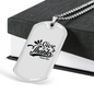 Give Thanks Psalm 105:1 Necklace Stainless Steel or 18k Gold Dog Tag 24" Chain-Express Your Love Gifts