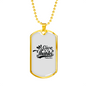 Give Thanks Psalm 105:1 Necklace Stainless Steel or 18k Gold Dog Tag 24" Chain-Express Your Love Gifts