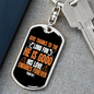 Give Thanks Psalm 107:1 Keychain Stainless Steel or 18k Gold Dog Tag Keyring-Express Your Love Gifts