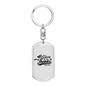 Give Thanks Psalms 105:1 Keychain Stainless Steel or 18k Gold Dog Tag Keyring-Express Your Love Gifts