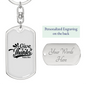 Give Thanks Psalms 105:1 Keychain Stainless Steel or 18k Gold Dog Tag Keyring-Express Your Love Gifts