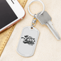 Give Thanks Psalms 105:1 Keychain Stainless Steel or 18k Gold Dog Tag Keyring-Express Your Love Gifts