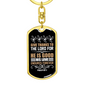 Give Thanks To Lord Psalm 107:1 Keychain Stainless Steel or 18k Gold Dog Tag Keyring-Express Your Love Gifts