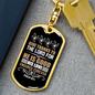 Give Thanks To Lord Psalm 107:1 Keychain Stainless Steel or 18k Gold Dog Tag Keyring-Express Your Love Gifts