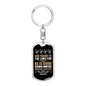 Give Thanks To Lord Psalm 107:1 Keychain Stainless Steel or 18k Gold Dog Tag Keyring-Express Your Love Gifts