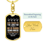 Give Thanks To Lord Psalm 107:1 Keychain Stainless Steel or 18k Gold Dog Tag Keyring-Express Your Love Gifts