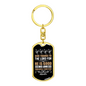 Give Thanks To Lord Psalm 107:1 Keychain Stainless Steel or 18k Gold Dog Tag Keyring-Express Your Love Gifts