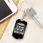 Give Thanks To The Lord Psalm 107:1 Keychain Stainless Steel or 18k Gold Dog Tag Keyring-Express Your Love Gifts