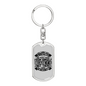 Give Us A Happiness Keychain Stainless Steel or 18k Gold Dog Tag Keyring-Express Your Love Gifts