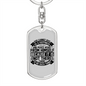 Give Us A Happiness Keychain Stainless Steel or 18k Gold Dog Tag Keyring-Express Your Love Gifts