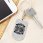 Give Us A Happiness Keychain Stainless Steel or 18k Gold Dog Tag Keyring-Express Your Love Gifts