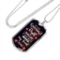Give You My Heart Necklace Stainless Steel or 18k Gold Dog Tag 24" Chain-Express Your Love Gifts