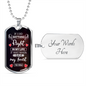 Give You My Heart Necklace Stainless Steel or 18k Gold Dog Tag 24" Chain-Express Your Love Gifts