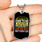Give You Rest Matthew 11:28 Necklace Stainless Steel or 18k Gold Dog Tag 24" Chain-Express Your Love Gifts