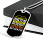 Give You Rest Matthew 11:28 Necklace Stainless Steel or 18k Gold Dog Tag 24" Chain-Express Your Love Gifts