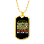 Give You Rest Matthew 11:28 Necklace Stainless Steel or 18k Gold Dog Tag 24" Chain-Express Your Love Gifts