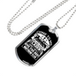 Give You Rest Matthew 11:28 White Necklace Stainless Steel or 18k Gold Dog Tag 24" Chain-Express Your Love Gifts