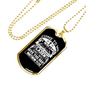 Give You Rest Matthew 11:28 White Necklace Stainless Steel or 18k Gold Dog Tag 24" Chain-Express Your Love Gifts