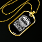 Give You Rest Matthew 11:28 White Necklace Stainless Steel or 18k Gold Dog Tag 24" Chain-Express Your Love Gifts