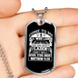 Give You Rest Matthew 11:28 White Necklace Stainless Steel or 18k Gold Dog Tag 24" Chain-Express Your Love Gifts