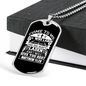 Give You Rest Matthew 11:28 White Necklace Stainless Steel or 18k Gold Dog Tag 24" Chain-Express Your Love Gifts