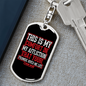 Gives Me Life Psalm 119:50 Keychain Stainless Steel or 18k Gold Dog Tag Keyring-Express Your Love Gifts