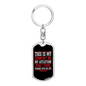 Gives Me Life Psalm 119:50 Keychain Stainless Steel or 18k Gold Dog Tag Keyring-Express Your Love Gifts
