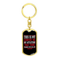 Gives Me Life Psalm 119:50 Keychain Stainless Steel or 18k Gold Dog Tag Keyring-Express Your Love Gifts