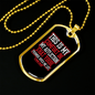Gives Me Life Psalm 119:50 Necklace Stainless Steel or 18k Gold Dog Tag 24" Chain-Express Your Love Gifts