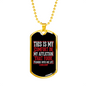 Gives Me Life Psalm 119:50 Necklace Stainless Steel or 18k Gold Dog Tag 24" Chain-Express Your Love Gifts