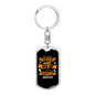 Gives Power To Weak Isaiah 40:29 Keychain Stainless Steel or 18k Gold Dog Tag Keyring-Express Your Love Gifts