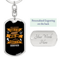 Gives Power To Weak Isaiah 40:29 Keychain Stainless Steel or 18k Gold Dog Tag Keyring-Express Your Love Gifts