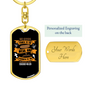 Gives Power To Weak Isaiah 40:29 Keychain Stainless Steel or 18k Gold Dog Tag Keyring-Express Your Love Gifts