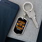 Gives Power To Weak Isaiah 40:29 Keychain Stainless Steel or 18k Gold Dog Tag Keyring-Express Your Love Gifts