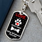 Glen Of Imaal Terrier Keychain Stainless Steel or 18k Gold Dog Tag Keyring-Express Your Love Gifts