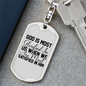 Glorified In Us Keychain Stainless Steel or 18k Gold Dog Tag Keyring-Express Your Love Gifts