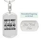 Glorified In Us Keychain Stainless Steel or 18k Gold Dog Tag Keyring-Express Your Love Gifts